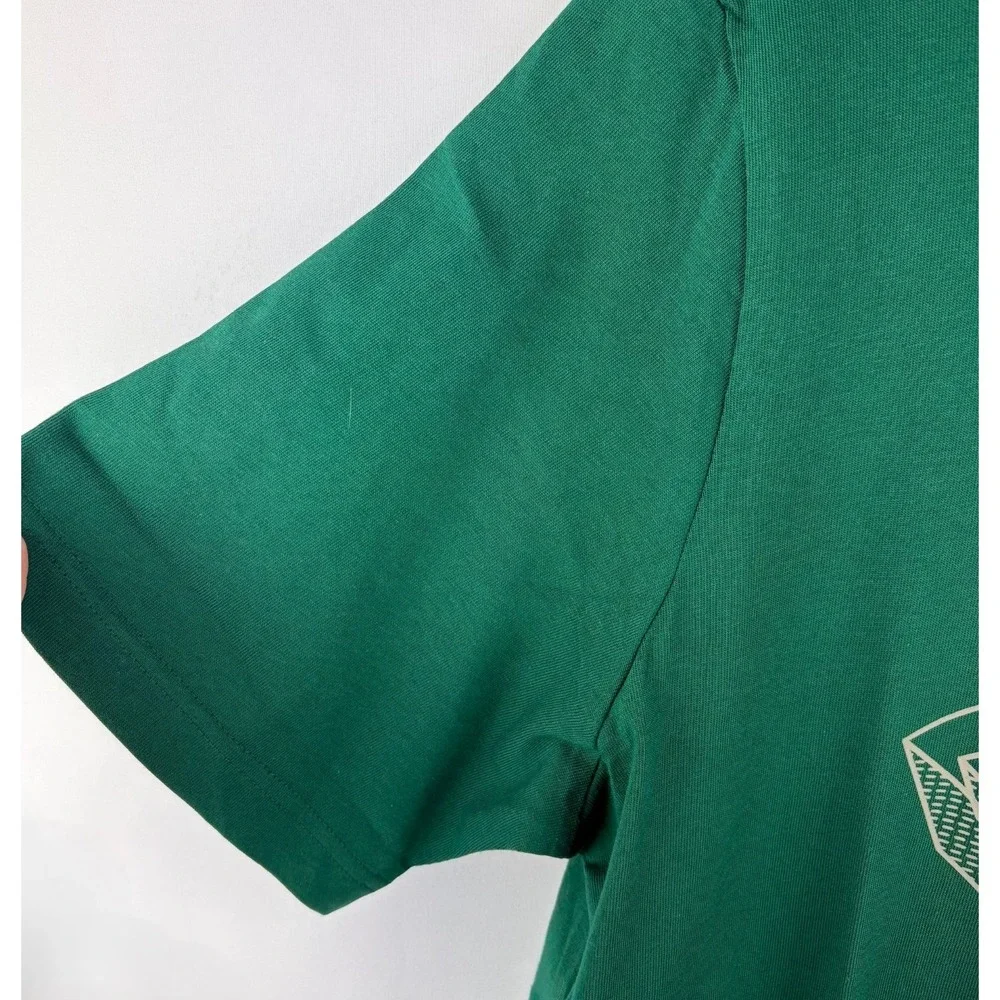 Adidas M T Fill‎ Tee Collegiate Green Geometric Graphic Retro Large 100% Cotton